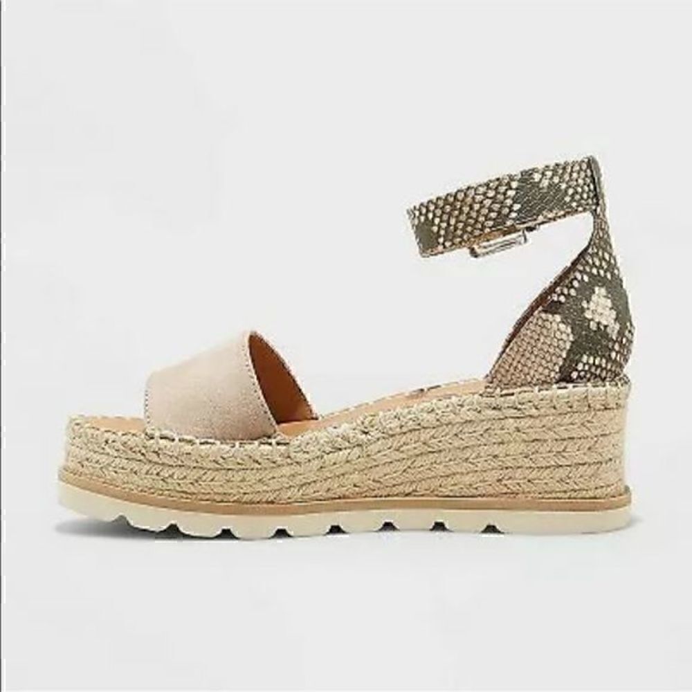 Women's Jean Espadrille Wedges - Universal Thread Gray